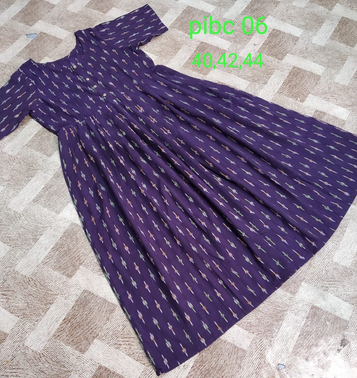 cotton long frock design